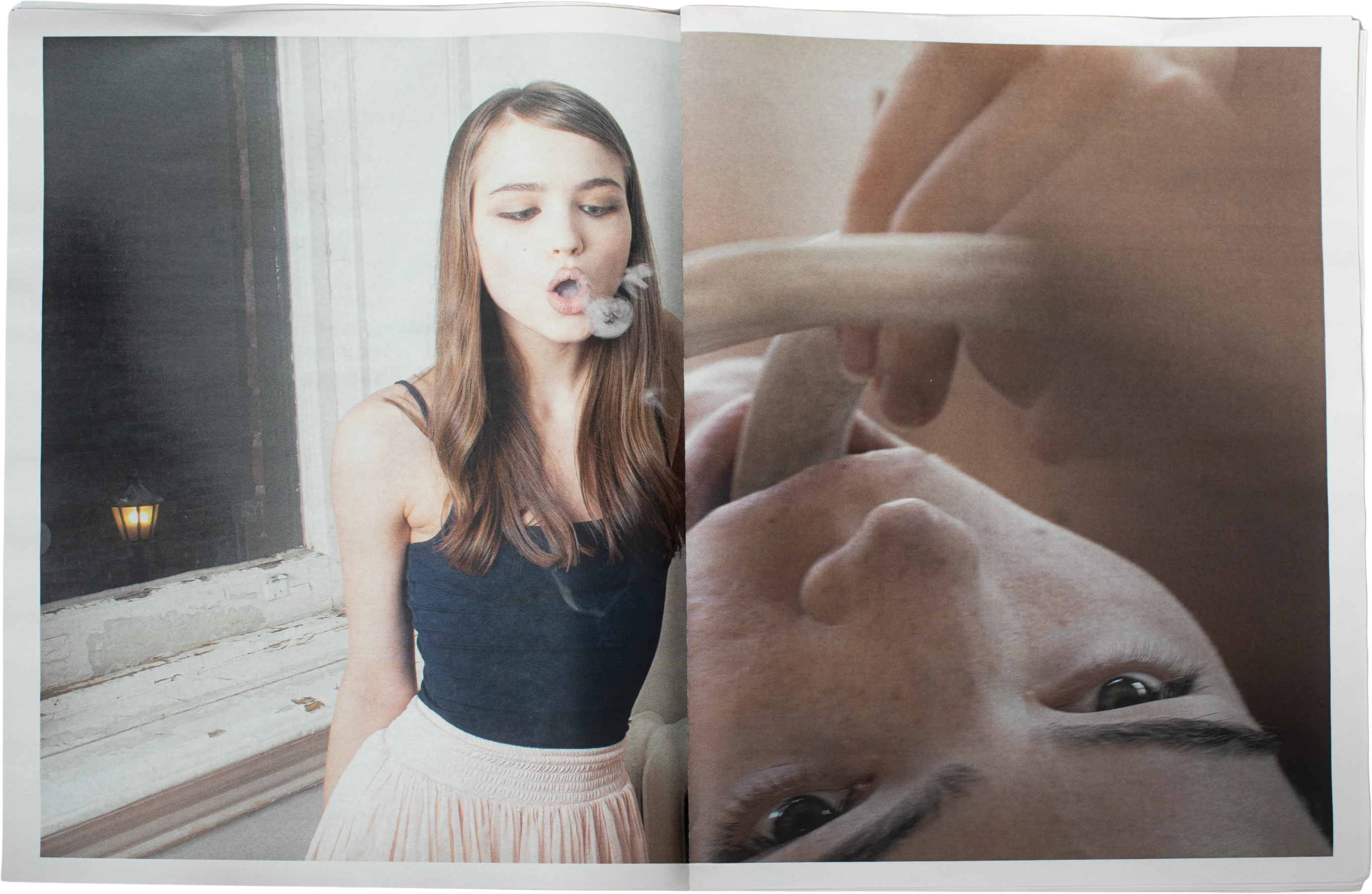 Face closeup spread