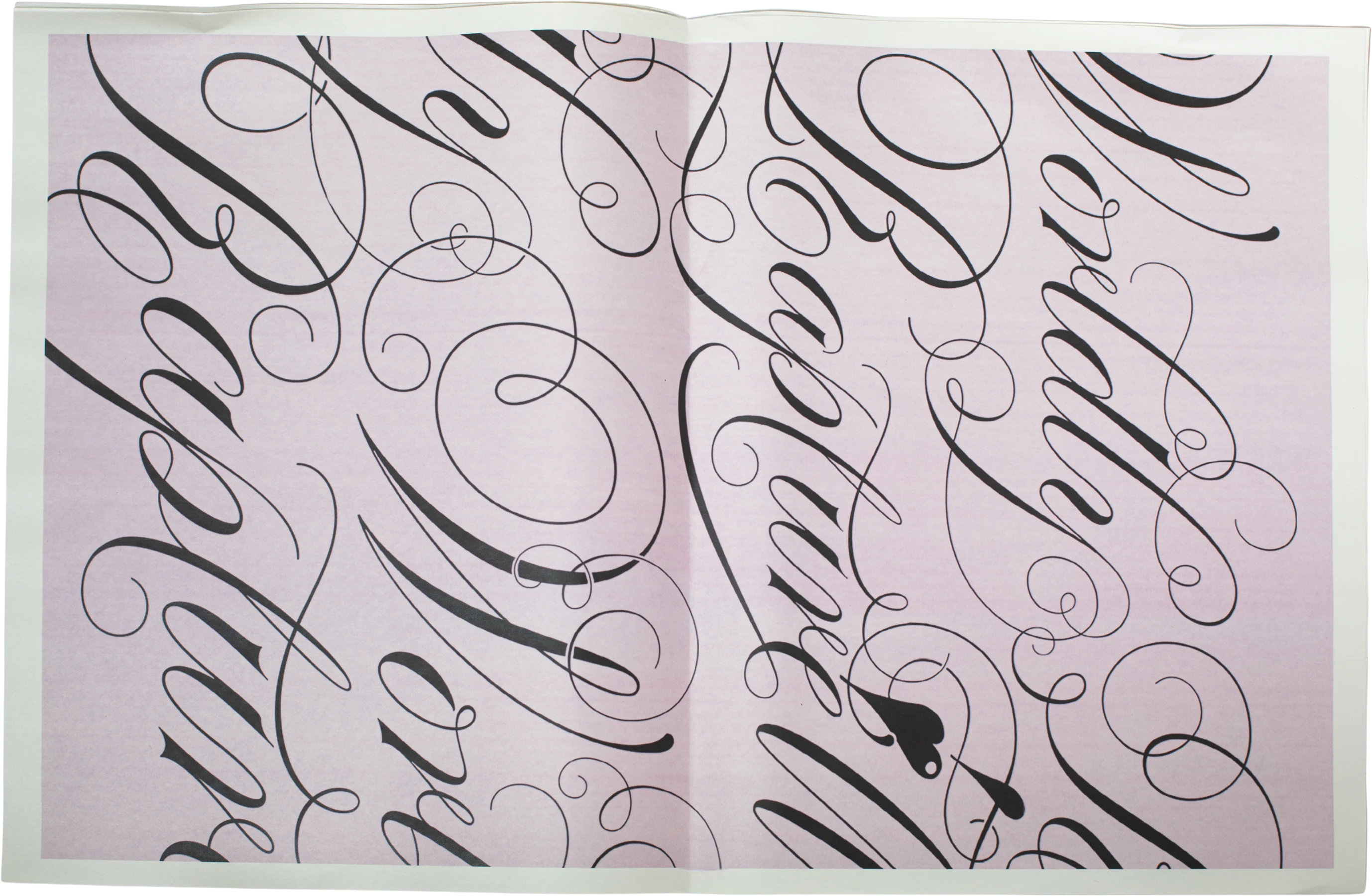 Worldly Rapture calligraphy spread