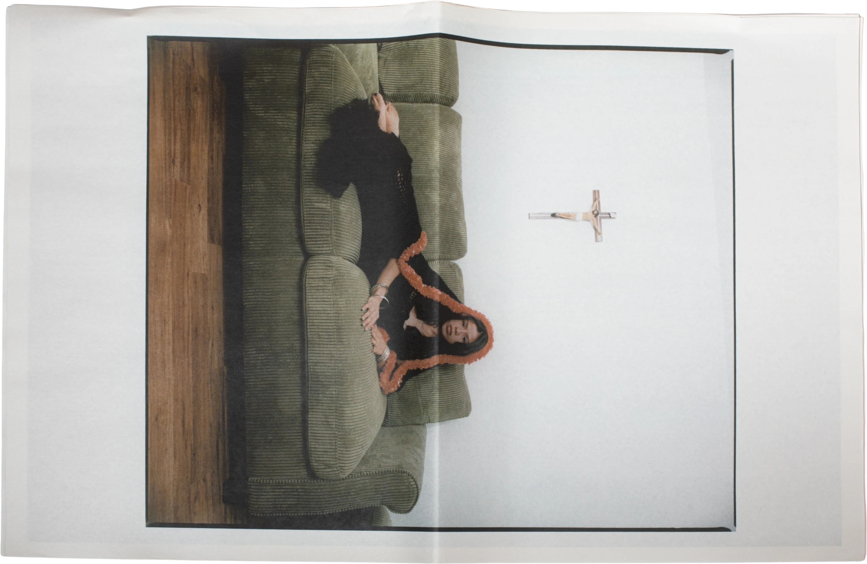 Couch and crucifix spread